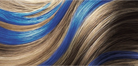 Синий на Мелированные волосы